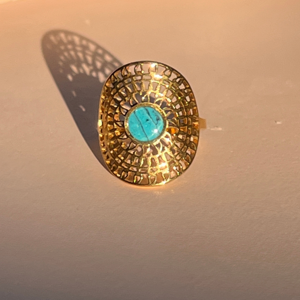 Bague "Tressia" en acier inoxydable