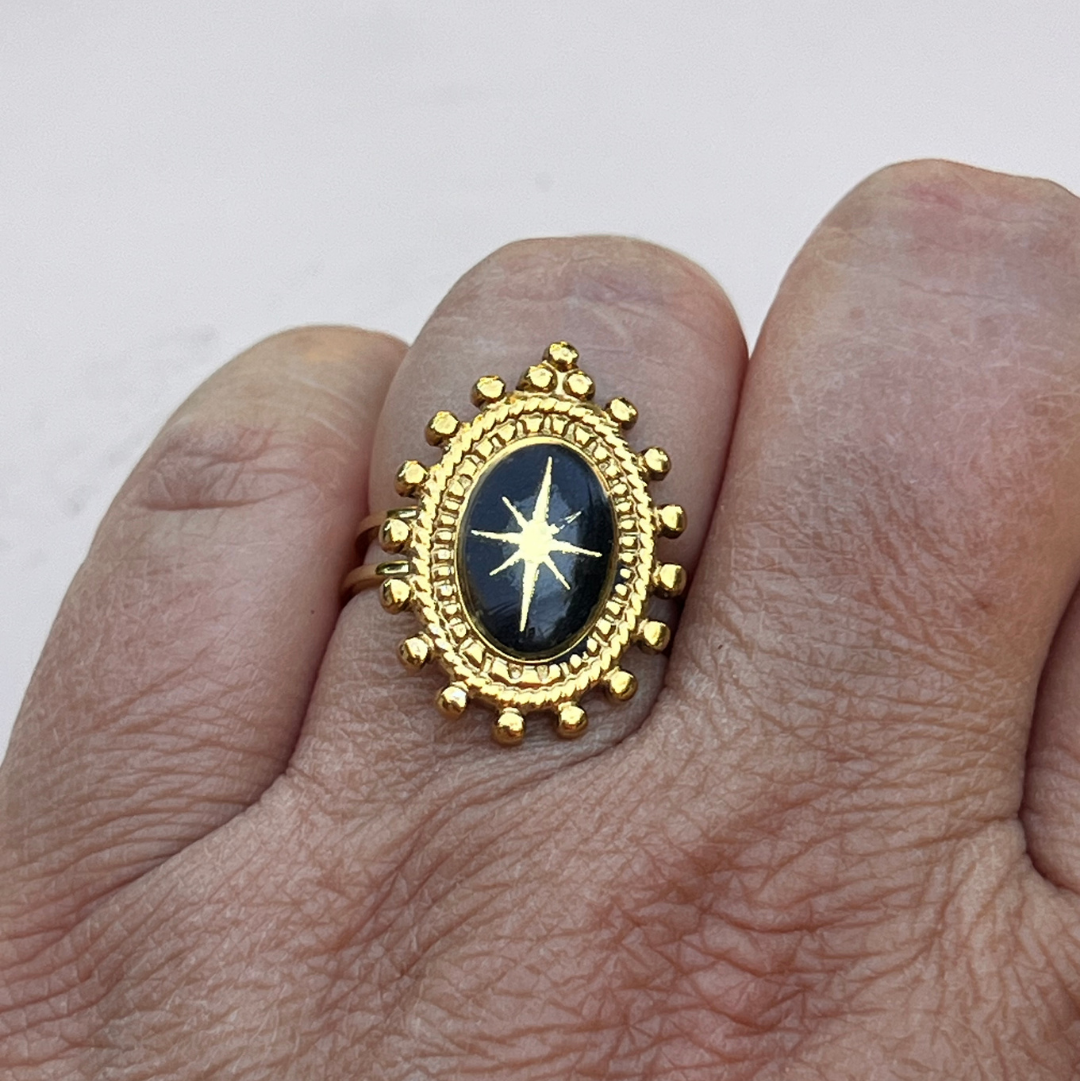 Bague "Star" en acier inoxydable