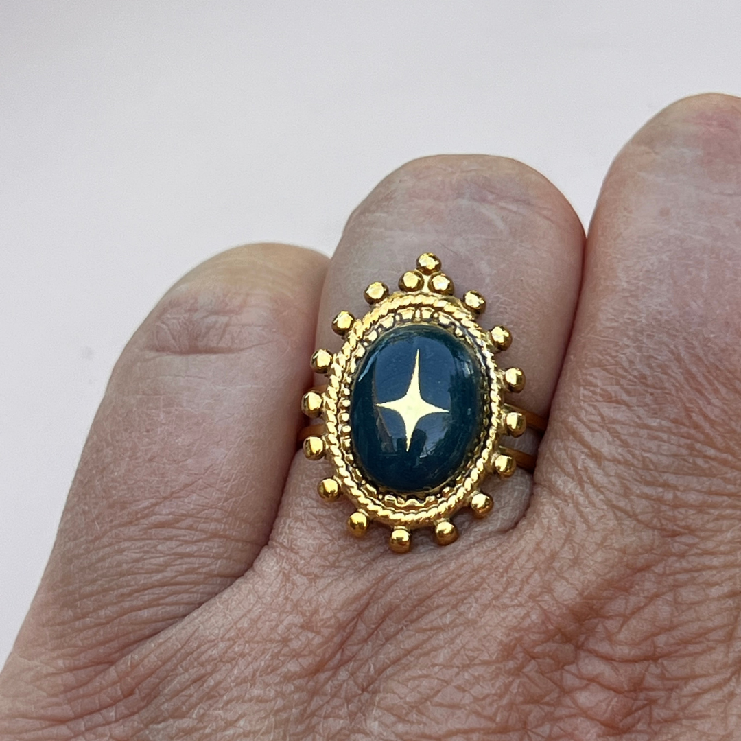 Bague "Star" en acier inoxydable