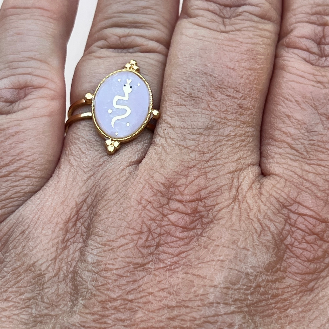 Bague "Serpent" en acier inoxydable