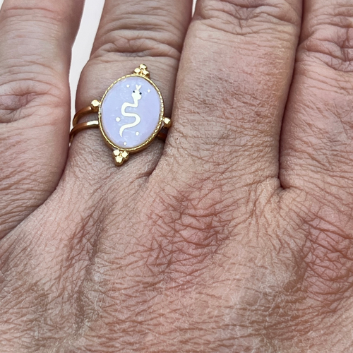 Bague "Serpent" en acier inoxydable