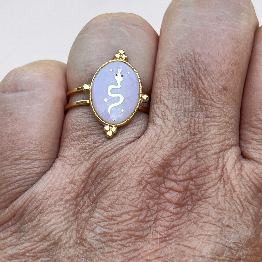 Bague "Serpent" en acier inoxydable