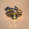 Bague "Etoile noire" en acier inoxydable