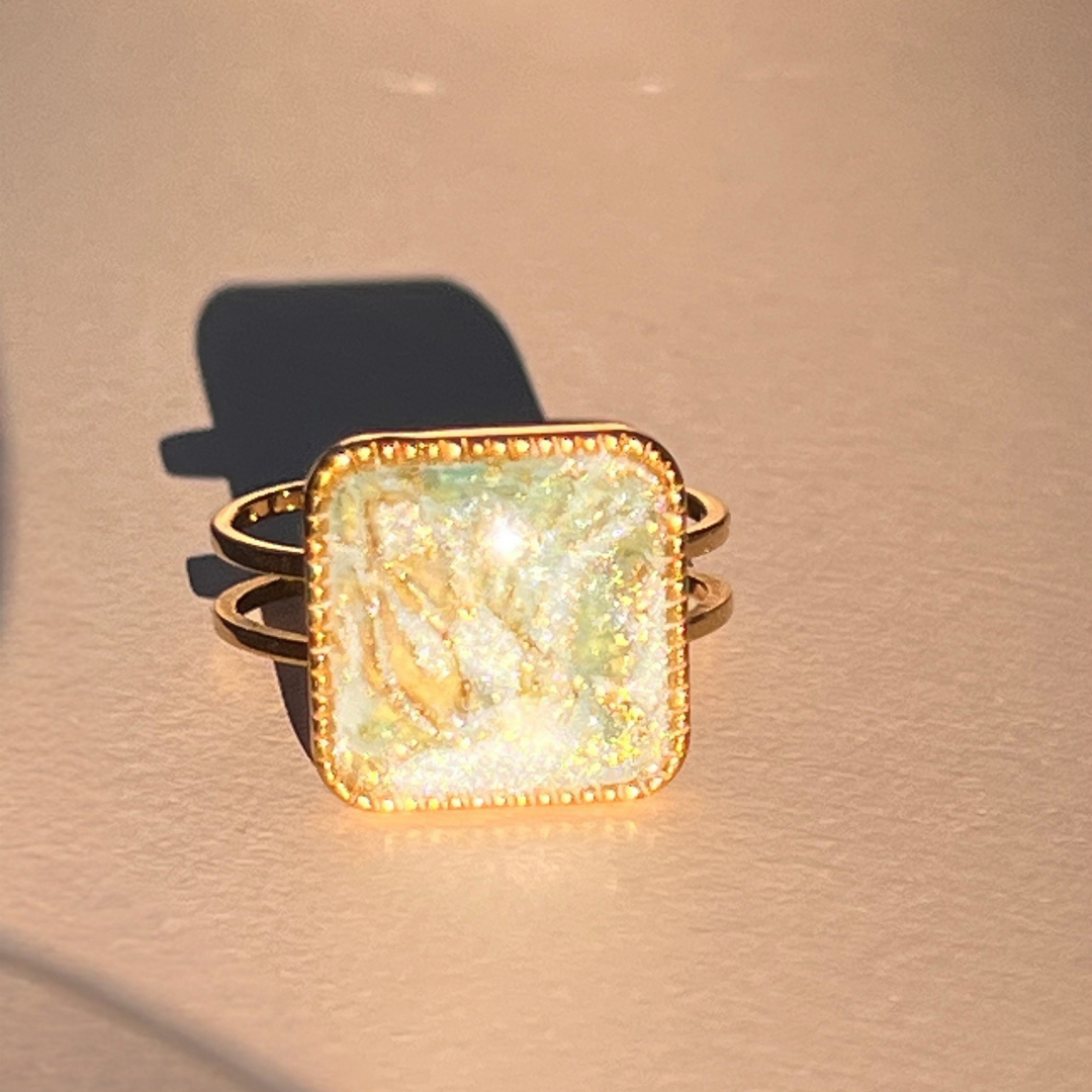 Bague "Square" en acier inoxydable