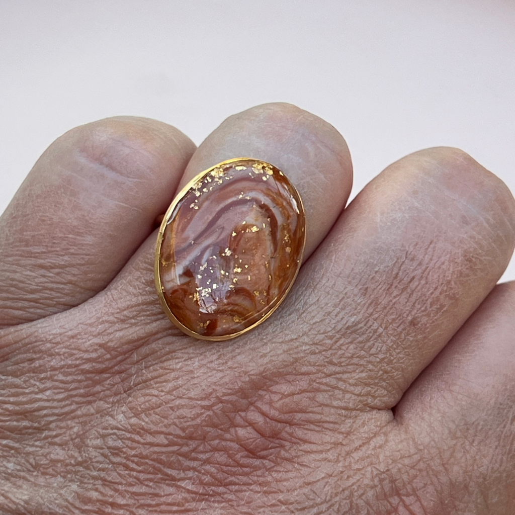 Bague "Aura" en acier inoxydable