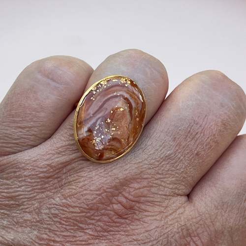 Bague "Aura" en acier inoxydable