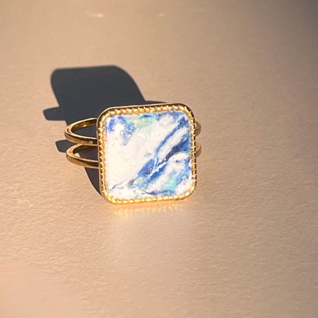Bague "Square" en acier inoxydable