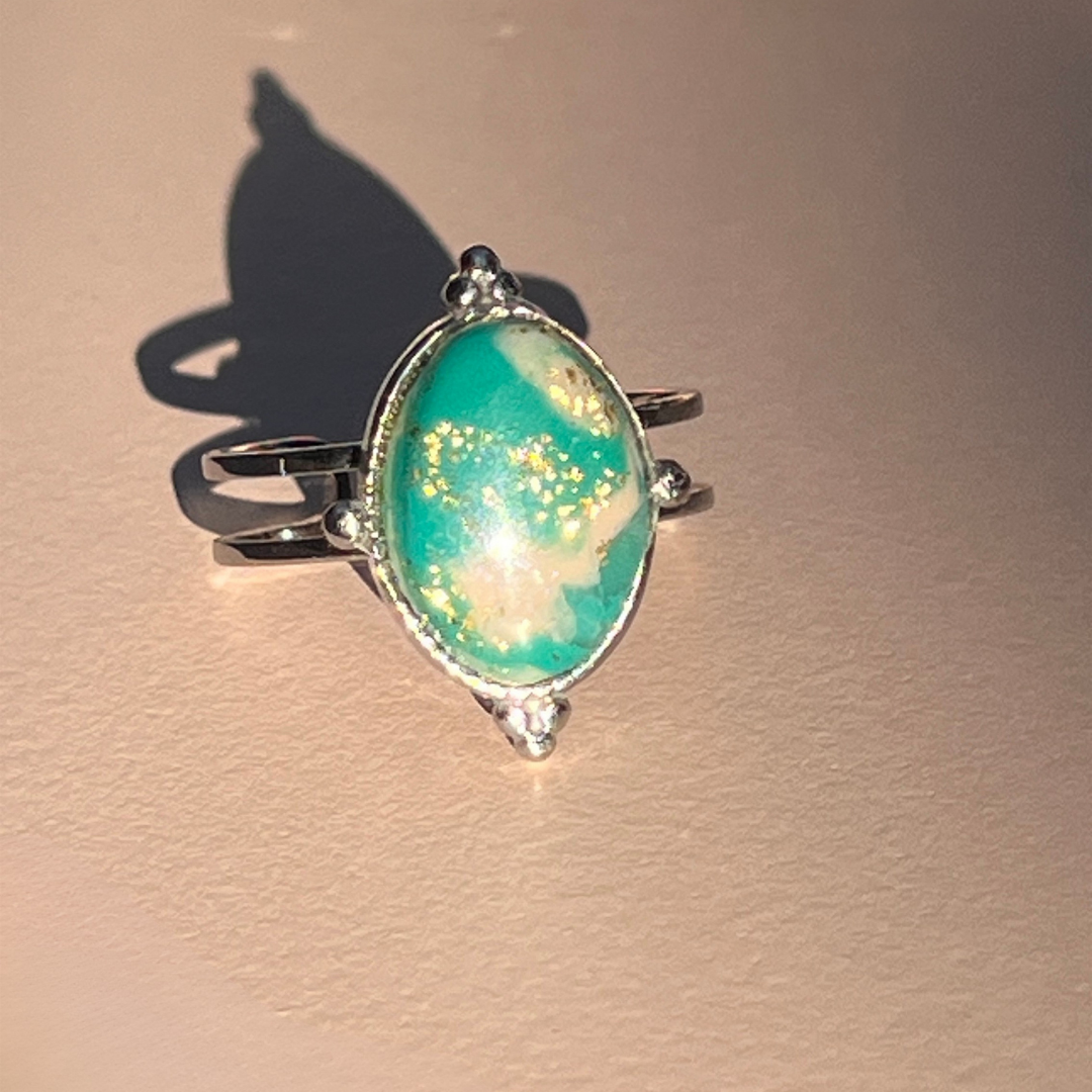 Bague "Wave" en acier inoxydable