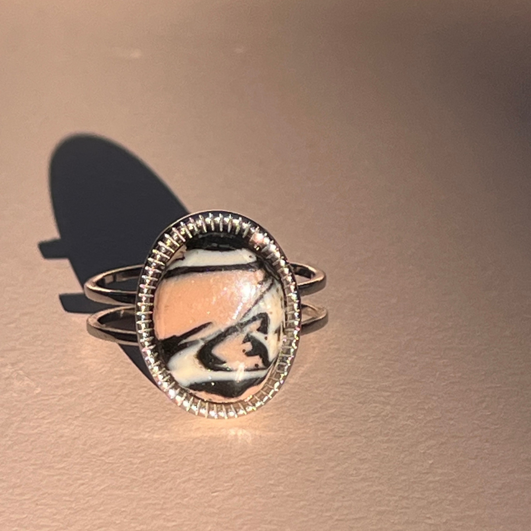 Bague "Léopard" en acier inoxydable