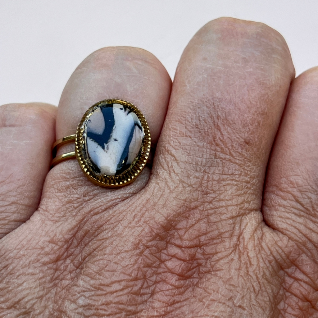Bague "Léopard" en acier inoxydable