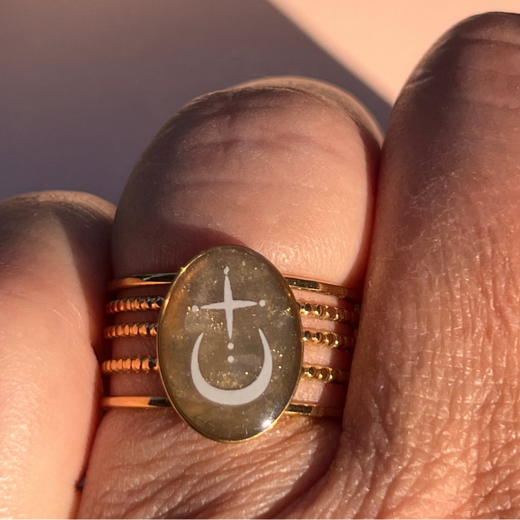 Bague "Irma" en acier inoxydable