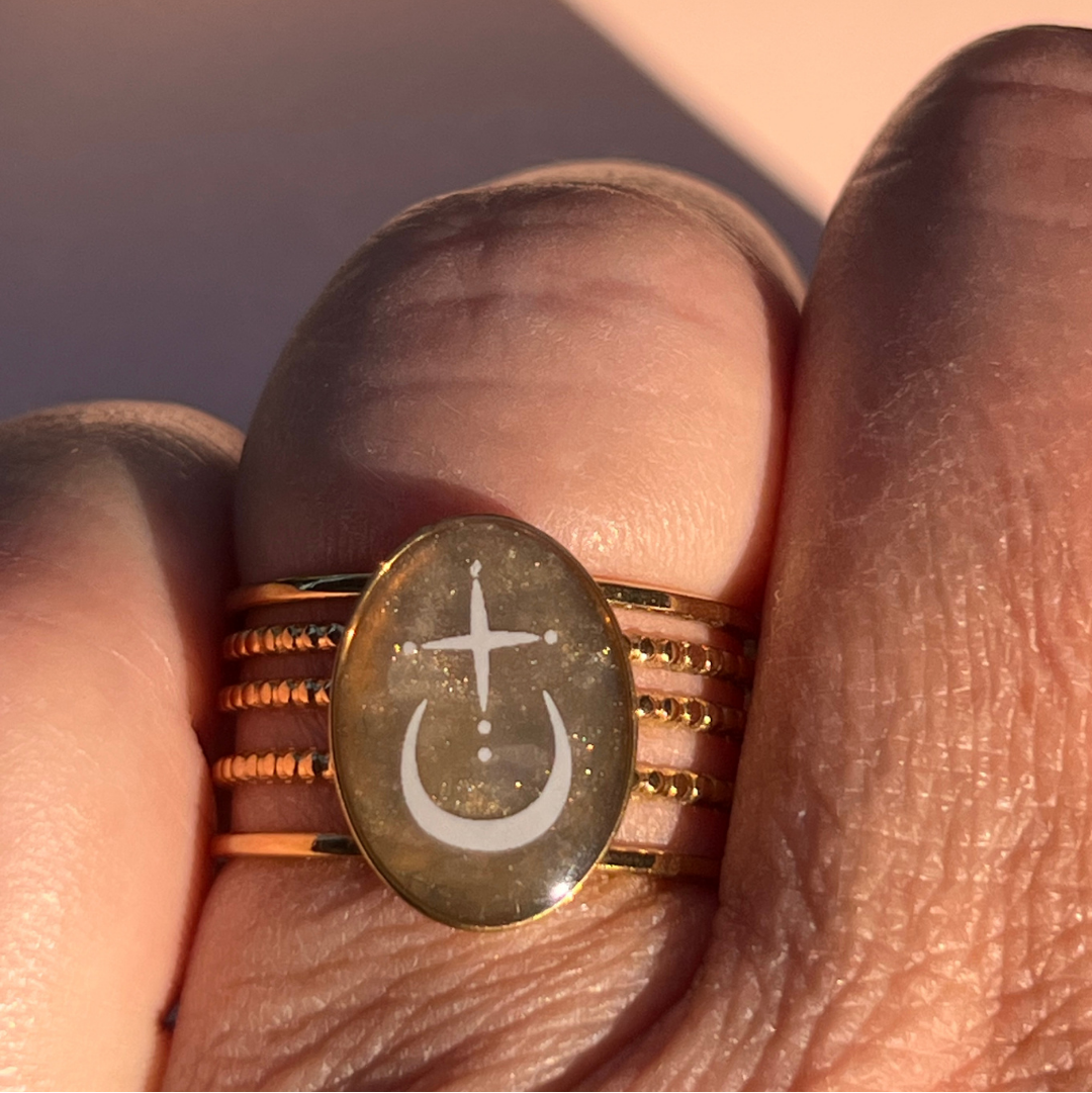 Bague "Irma" en acier inoxydable