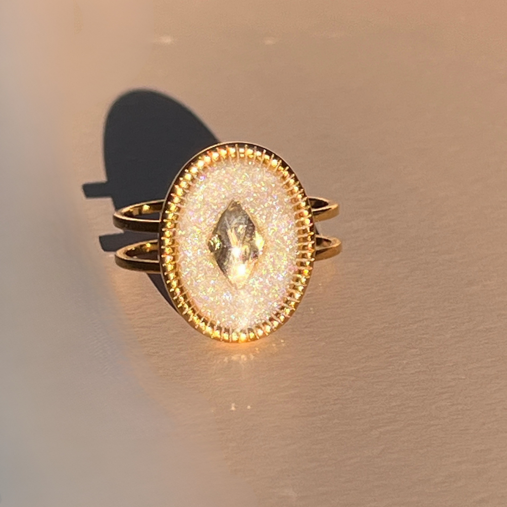 Bague "Iris" en acier inoxydable