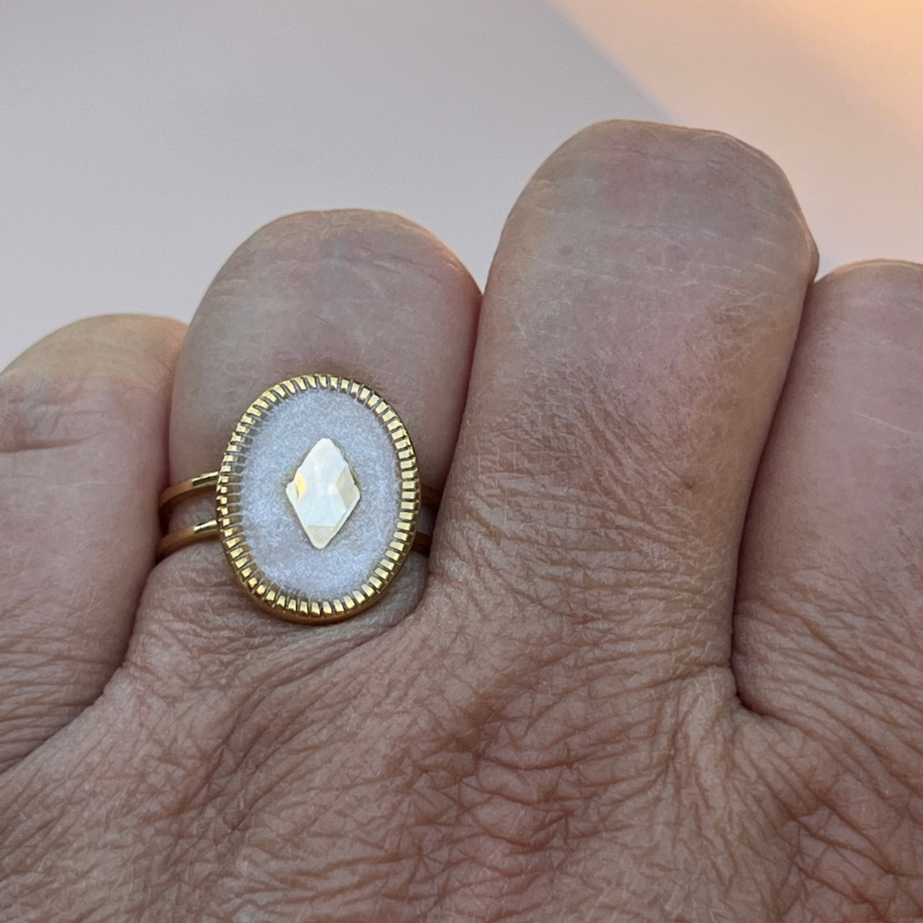 Bague "Iris" en acier inoxydable