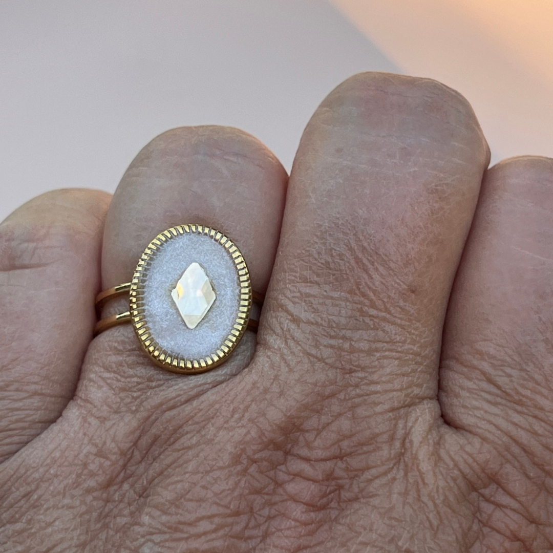 Bague "Iris" en acier inoxydable