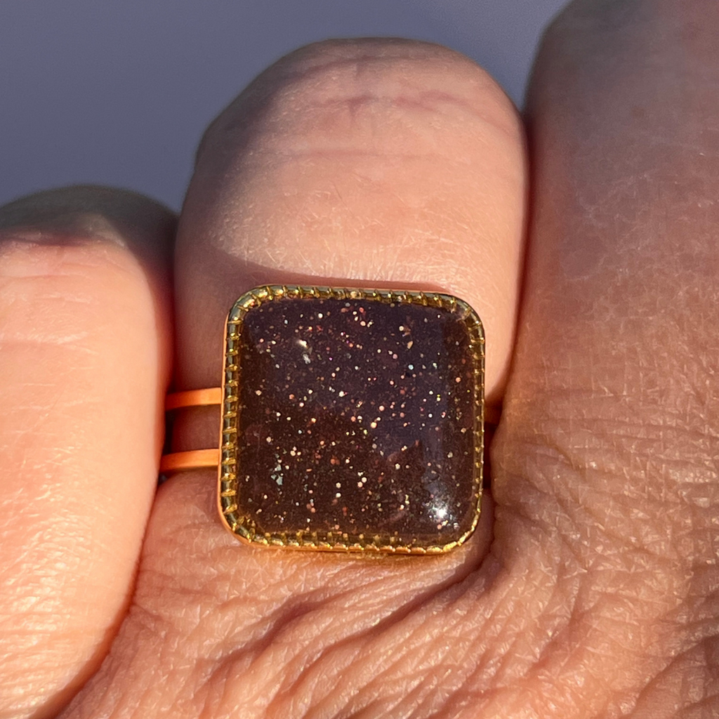 Bague "Square" en acier inoxydable