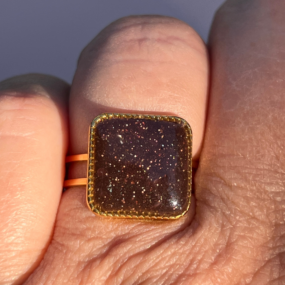 Bague "Square" en acier inoxydable