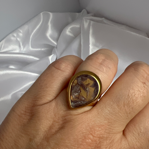 Bague "Goutte" en acier inoxydable