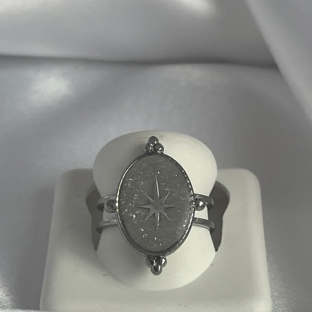 Bague "Grey" en acier inoxydable