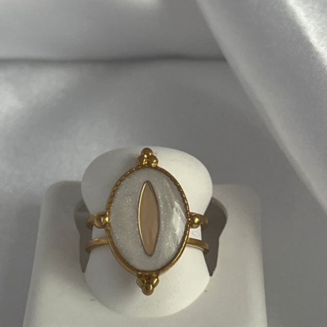 Bague "Iris" en acier inoxydable