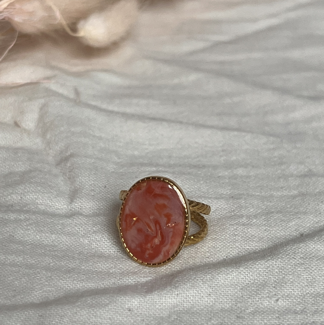 Bague "Rosalma" en acier inoxydable