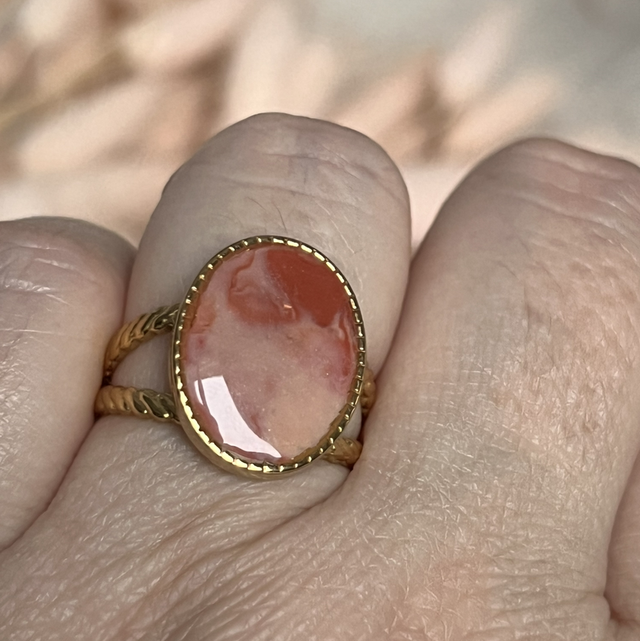 Bague "Rosalma" en acier inoxydable