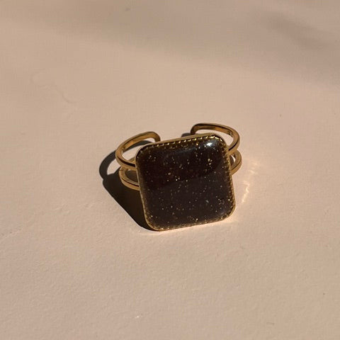 Bague "Square" en acier inoxydable