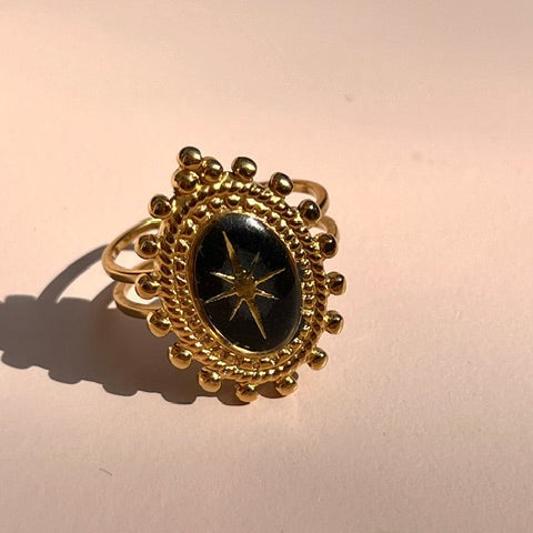 Bague "Star" en acier inoxydable