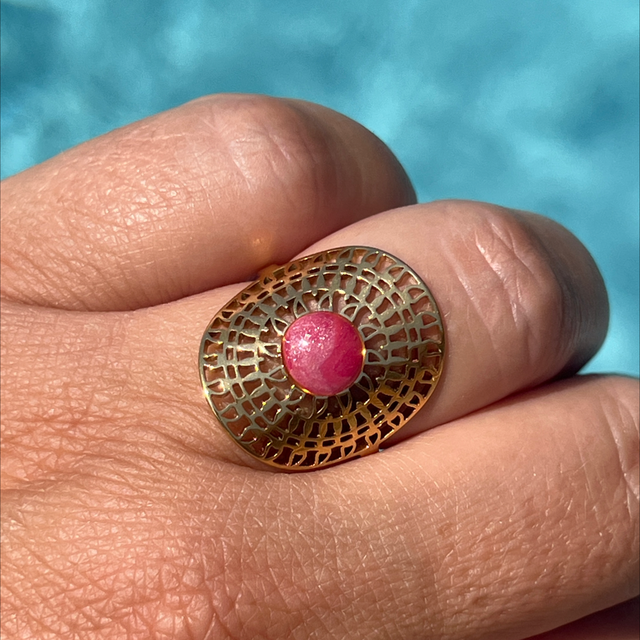 Bague "Tressia" en acier inoxydable