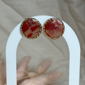 Boucles d'oreilles "Corail" en acier inoxydable