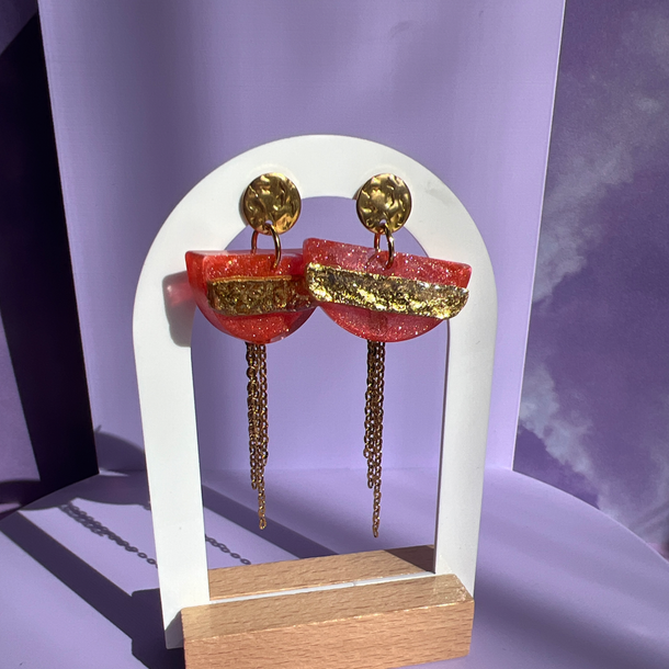 Boucles d'oreilles "Framboise" en acier inoxydable