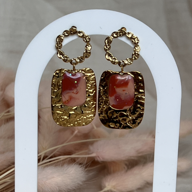 Boucles d'oreilles "Madrague" en acier inoxydable