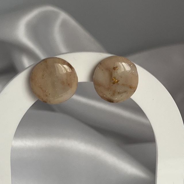 Boucles d'oreilles "Puces rondes" en argile polymère