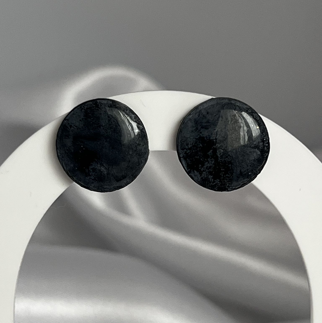 Boucles d'oreilles "Puces rondes" en argile polymère