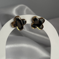 Boucles d'oreilles "Puces croix" en acier inoxydable