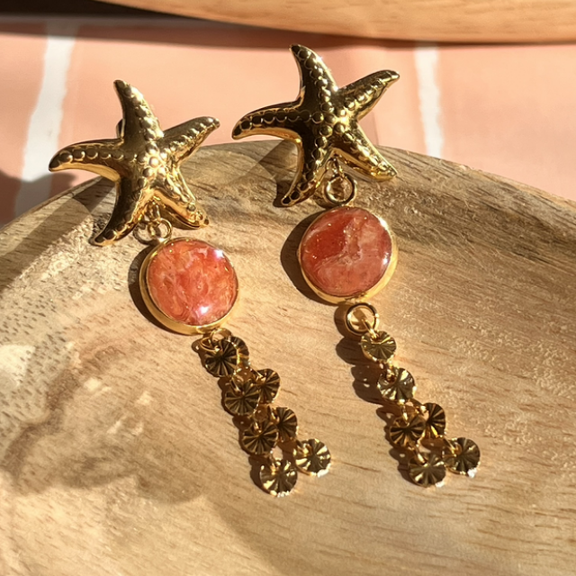 Boucles d'oreilles "Stella" en acier inoxydable