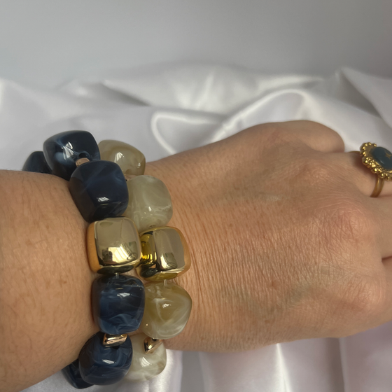 Bracelet "Ice cube" en acrylique