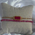 Bracelet "Pink pearl" en acier inoxydable