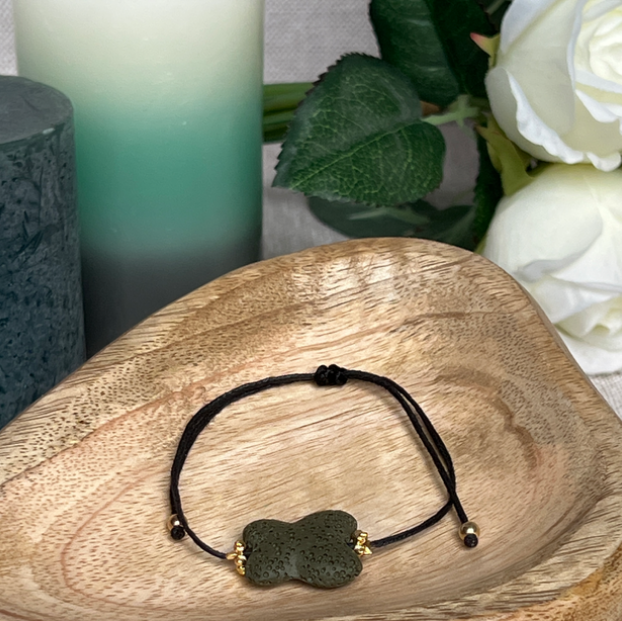 Bracelet "Piper" en pierre de lave