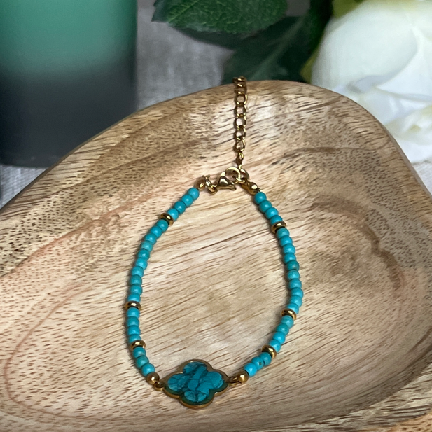 Bracelet "Turquoise" en acier inoxydable
