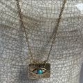 Collier "Blue eye" en acier inoxydable