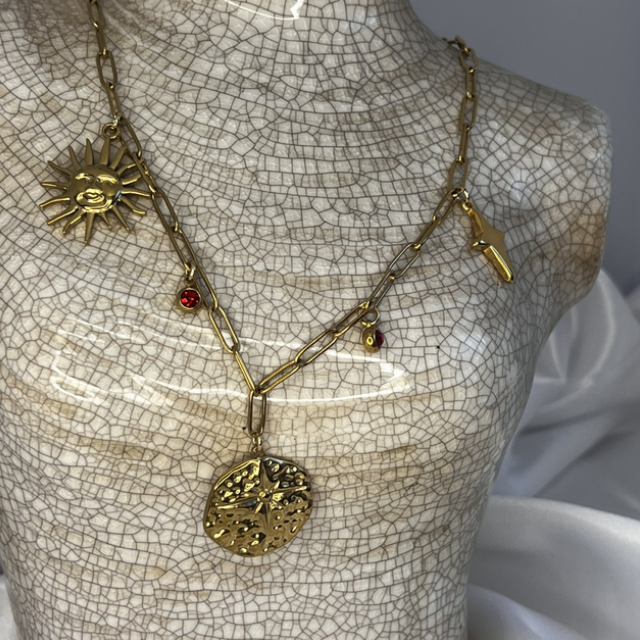 Collier "Charm's" en acier inoxydable