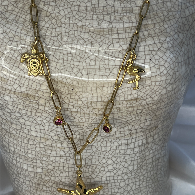 Collier "Charm's" en acier inoxydable