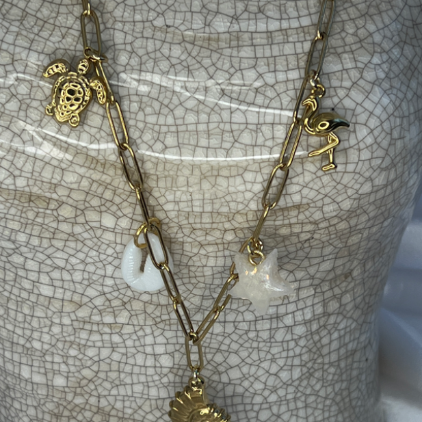 Collier "Charm's" en acier inoxydable