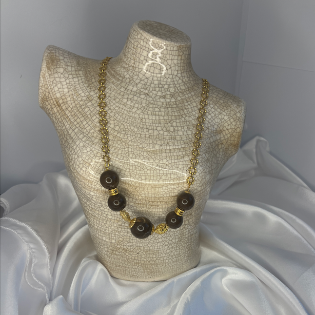 Collier "Chocolat" en acier inoxydable
