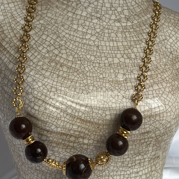 Collier "Chocolat" en acier inoxydable