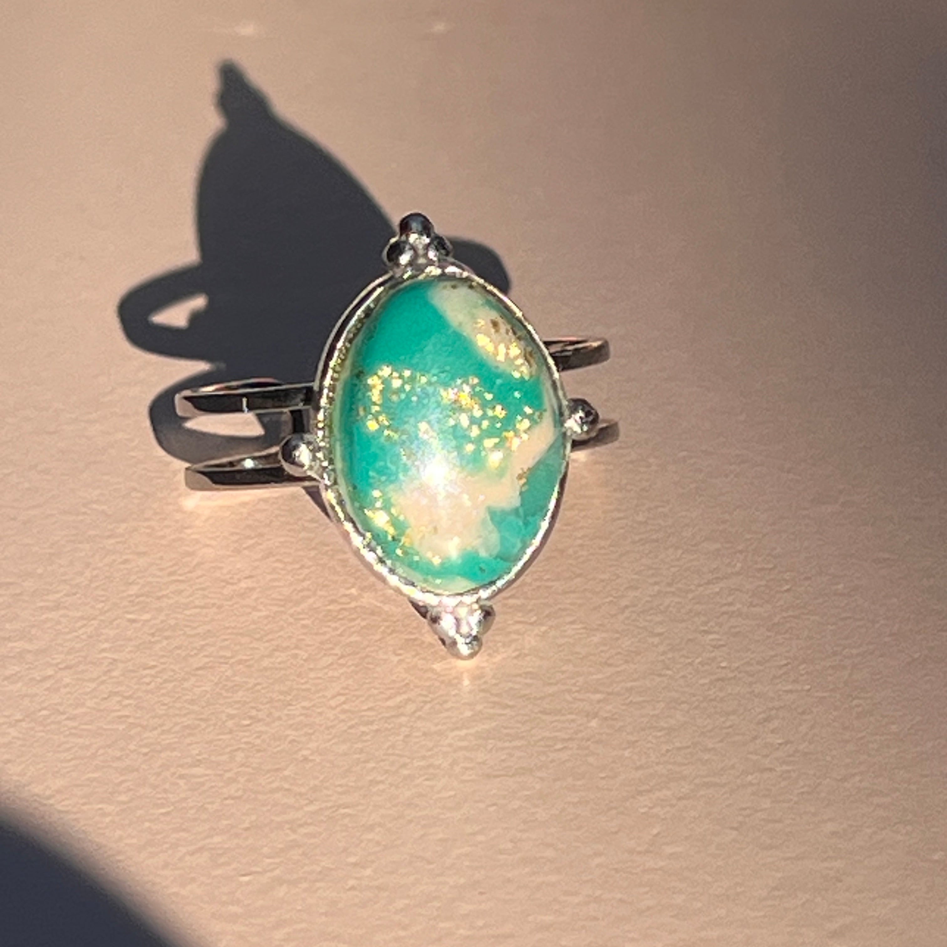 Bague "Wave" en acier inoxydable