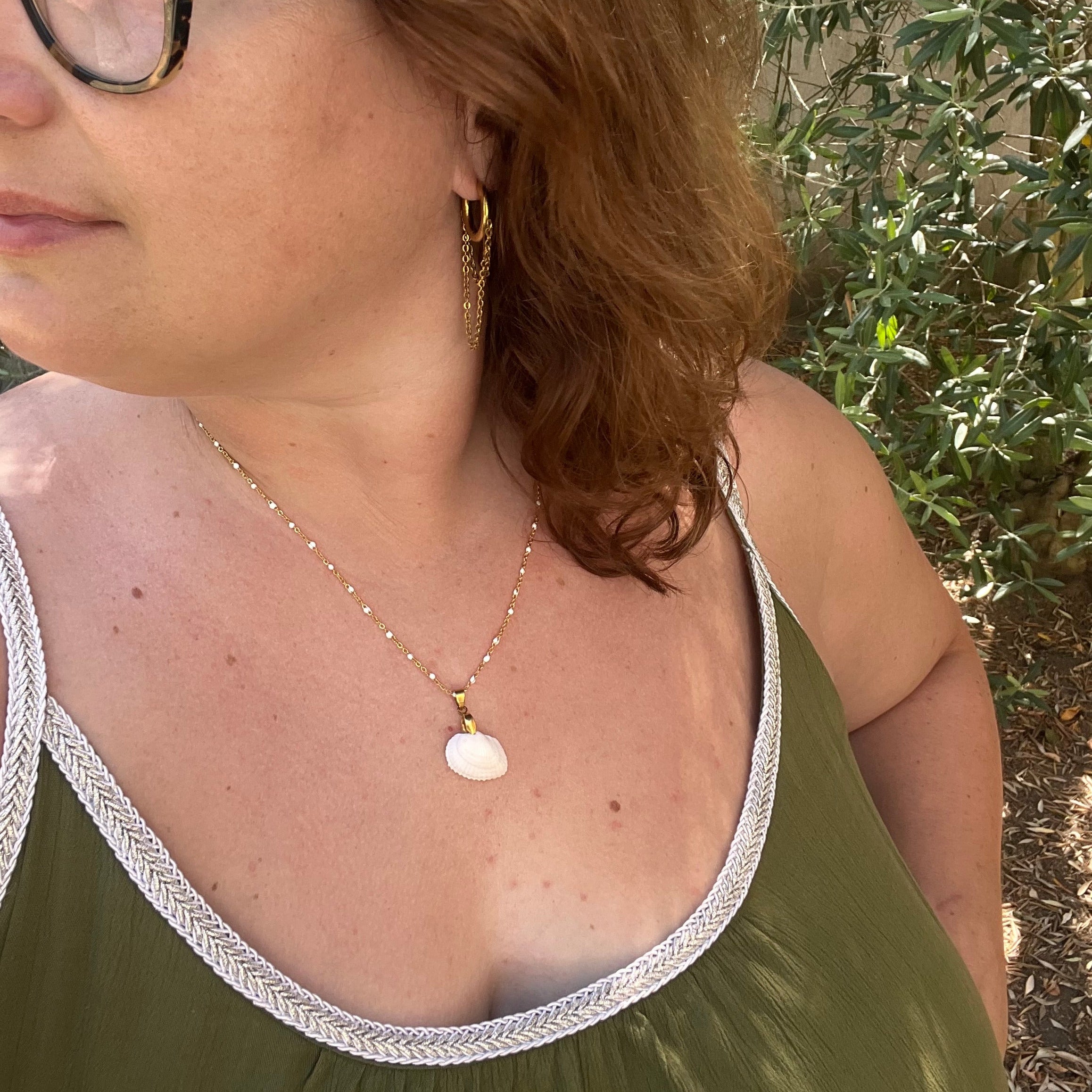 Collier "Shell" en acier inoxydable