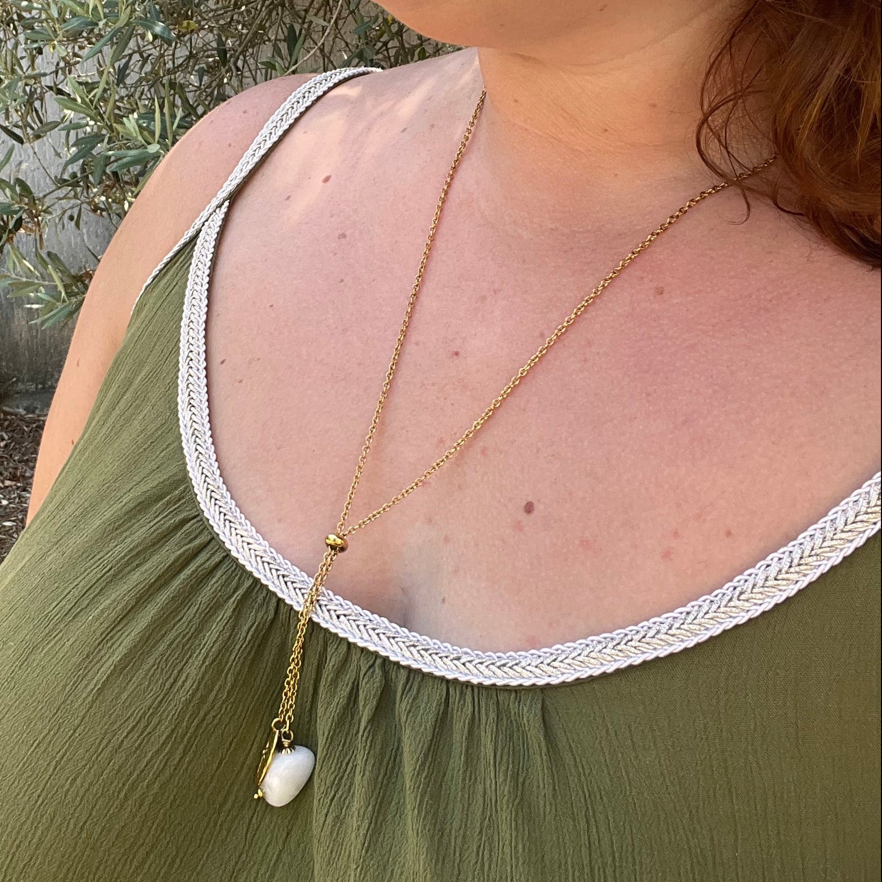 Collier "White" en acier inoxydable