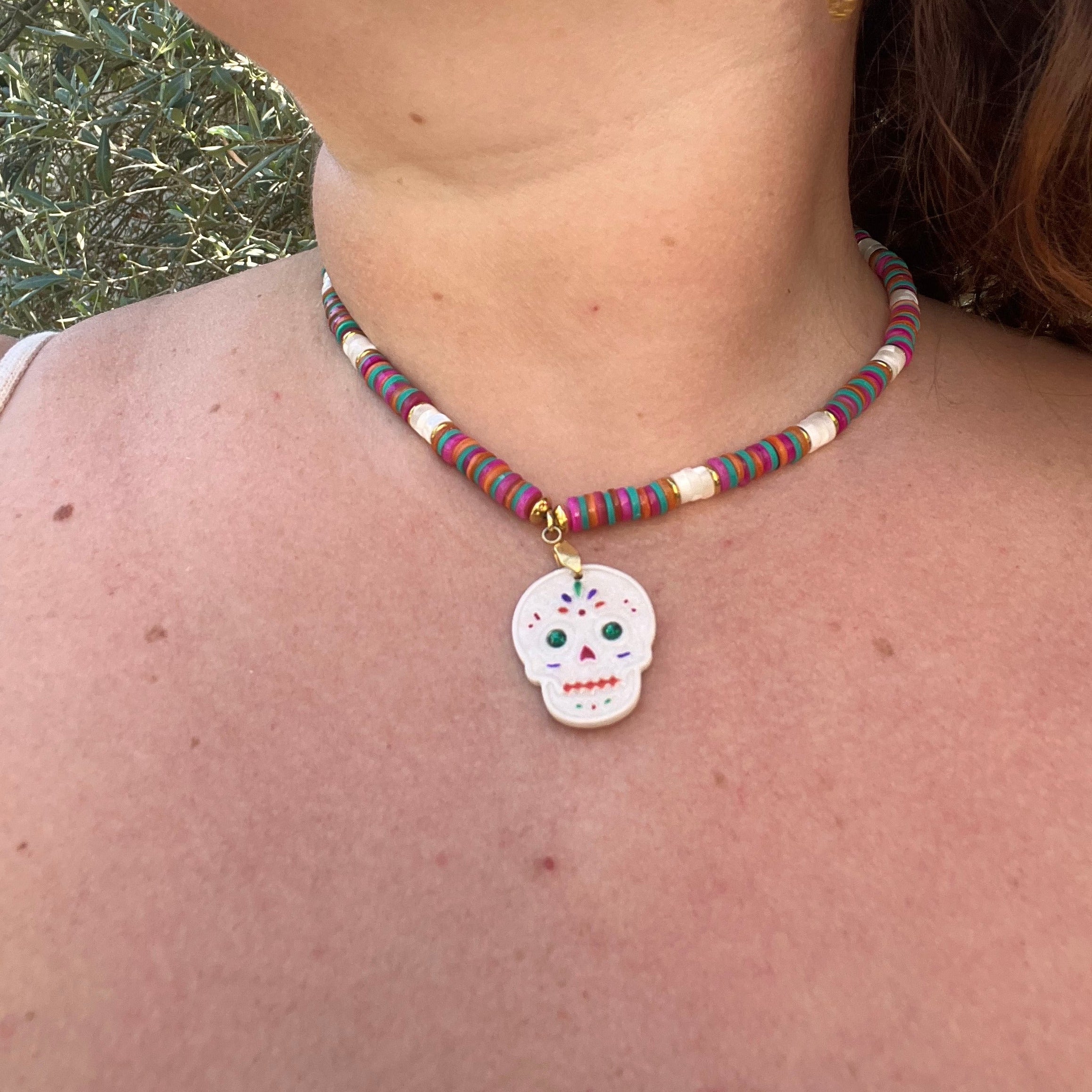 Collier "Calavéra" en perles
